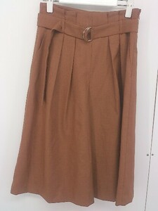 * * UNTITLED Untitled belt attaching wide pants size 2 Brown lady's 