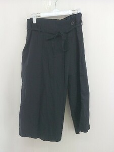 ◇ ◎ NATURAL LAUNDRY ラップ巻き風 ワイドパンツ サイズ２ ブラック レディース