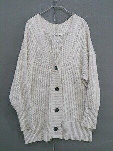 ◇ natural couture NICE CLAUP 長袖 ニット カーディガン ベージュ系 レディース