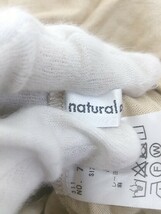 ◇ ◎ natural couture NICE CLAUP パフスリーブ 膝下丈 ワンピース サイズF ベージュ レディース_画像4