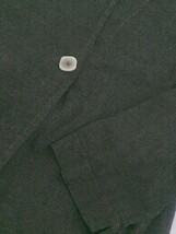◇ Garance et VioLette リネン混 長袖 ノーカラー コート サイズM～L ベージュ ブラック レディース_画像7