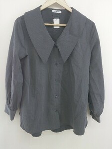 ◇ natural couture NICE CLAUP 長袖 シャツ ブラウス グレー系 レディース