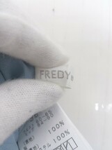 ◇ ◎ fredy emue フレディ エミュ タグ付 リネン100% ワイド パンツ サイズ36 ネイビー レディース_画像4