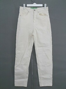 * UNITED COLORS OF BENETTON stretch cloth pants size IT38 DE32 FR34 ivory lady's 