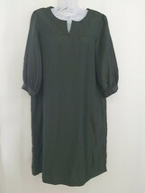 ◇ ◎ chocol raffine robe タグ付 レイヤード 七分袖 ロング シャツ ワンピース サイズF グリーン レディース_画像4