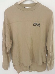 ◇ FILA フィラ 長袖 Tシャツ カットソー サイズF ベージュ系 レディース