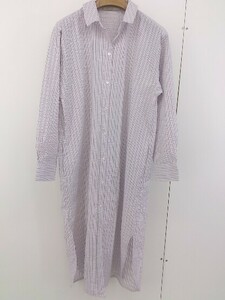 ◇ chocol raffine robe ショコラ フィネ ローブ 長袖 ロング シャツ ワンピース サイズF パープル系 レディース