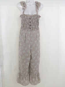 * one after another NICE CLAUP floral print overall size F pink gray ju series lady's 