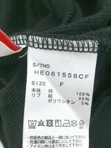 ◇ KAPPA × Heather バックロゴ ショート丈 長袖 プルオーバー パーカー サイズF ブラック ホワイト レディース_画像5