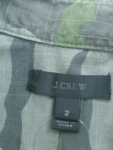 ◇ J.CREW ジェイクルー 迷彩 カモフラ 長袖 シャツ サイズ2 グレー カーキ レディース_画像4