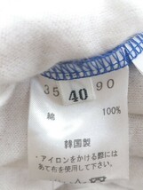 ◇ Apaiser lame アぺゼラム フロントプリント 半袖 Tシャツ カットソー サイズ40 ブルー ホワイト レディース_画像5