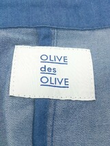 ◇ ◎ OLIVE des OLIVE オリーブ デ オリーブ 長袖 デニム ロング コート サイズF インディゴ レディース_画像4