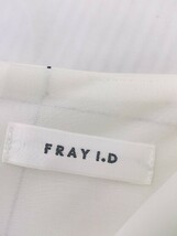 ◇ ◎ FRAY I.D フレイ アイディー チェック ノースリーブ 膝丈 ワンピース サイズ0 ホワイト ブラック レディース_画像4