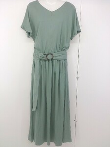 * * Sweet Mommy Suite mummy maternity short sleeves long One-piece size L green lady's 