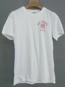 ◇ NEW BALANCE ニューバランス 半袖 Tシャツ カットソー サイズM ホワイト レディース