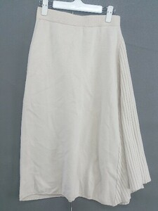 ◇ le.coeur blanc ルクールブラン ロング フレア ニット スカート サイズ38 ベージュ レディース