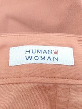 ◇ HUMAN WOMAN ヒューマンウーマン タック ワイド パンツ サイズM オレンジ レディース_画像4