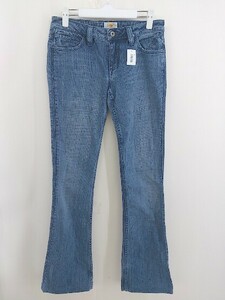 ◇ ANTIK DENIM 刺繍 フレア アメリカ製 ダメージ加工 デニム パンツ ジーンズ サイズ27 インディゴ レディース