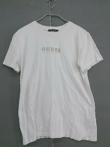 ◇ GUESS ゲス ロゴ 半袖 Tシャツ カットソー サイズS ホワイト レディース