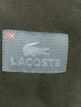 ◇ LACOSTE ラコステ シープスキン スエード 長袖 ムートン コート サイズ40 ブラウン レディース_画像4