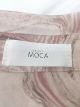 ◇ select MOCA セレクト モカ 総柄 シャツ スカート セットアップ 上下 ピンクベージュ レディース_画像4