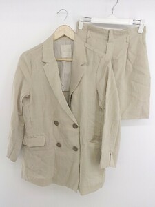 * FREE'S MART free z mart unlined in the back double 4B 20SS culotte pants suit top and bottom size M beige lady's P