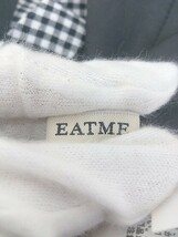 ◇ ◎ EATME イートミー ギンガムチェック レースアップ 半袖 ミニ ワンピース サイズF ブラック ホワイト レディース_画像4