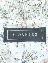 ◇ CORNERS コーナーズ 花柄 カシュクール 長袖 ロング ギャザー ワンピース サイズM ライトベージュ マルチ レディース_画像4