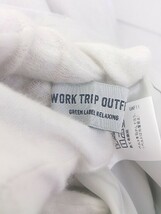 ◇ WORK TRIP OUTFITS GREEN LABEL RELAXING ワイド スラックスパンツ サイズL ライトグレー レディース_画像4