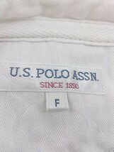 ◇ U.S.POLO ASSN ユーエスポロアッスン 半袖 ロング ワンピース サイズF ネイビー系 ホワイト レディース P_画像4