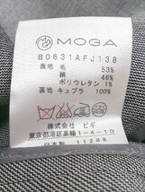 ◇ MOGA モガ 2B 肩パット入り 長袖 テーラードジャケット サイズ 15 グレー レディース P_画像5