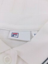 ◇ FILA フィラ 五分袖 ミニ ポロ ワンピース サイズM ホワイト ブラック レディース P_画像4