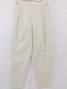 ◇ Spick & Span スピック＆スパン タック スラックス パンツ サイズ38 オフホワイト レディース P