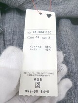 ◇ ◎ ●美品● Q キュー タグ付き 七分袖 膝丈 ワンピース サイズ2 グレー レディース P_画像5