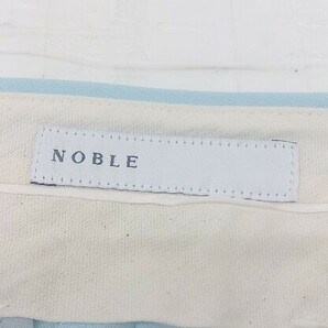 ◇ NOBLE ノーブル 裾スリット センタープレス フレア パンツ サイズ 38 ライトブルー レディース Pの画像4