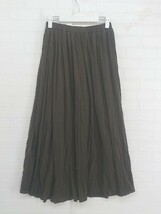 ◇ NOBLE ノーブル ウエストゴム ロング ギャザー スカート サイズ38 ブラウン レディース P_画像3