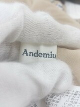 ◇ Andemiu アンデミュウ ニット 切替 花柄 長袖 膝下丈 ワンピース サイズF ベージュ ブラウン マルチ レディース P_画像4