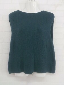 * SHIPS Ships no sleeve knitted sweater dark green lady's P
