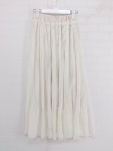 * * * beautiful goods * nemne storenenne store pattern assortment long pleated skirt size F white group lady's P