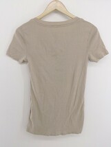 ◇ three dots スリードッツ 半袖 Tシャツ カットソー サイズS ベージュ レディース P_画像3