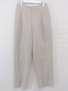 ◇ green label relaxing UNITED ARROWS タック スラックス パンツ サイズ38 ライトベージュ レディース P