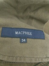 ◇ MACPHEE マカフィー TOMORROWLAND コットン100% カーゴ パンツ サイズ34 カーキ レディース P_画像4