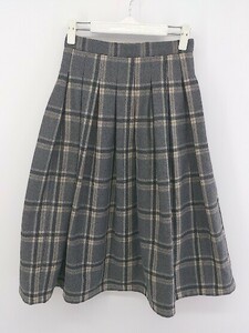 * MOUSSY Moussy check knees under height flair skirt size 1 gray black multi lady's P