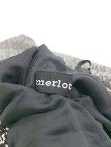 ◇ merlot メルロー 総柄 ロング フレア スカート サイズM ブラック ホワイト レディース P_画像4
