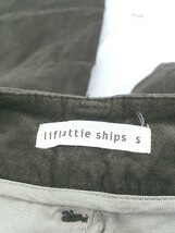 ◇ liflattie ships リフラティ シップス ベロア調 コットン パンツ サイズS カーキ系 レディース P_画像4