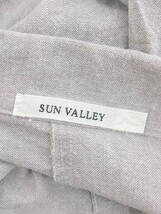 ◇ SUN VALLEY サンバレー リネン混 長袖 コート サイズM グレー レディース P_画像4