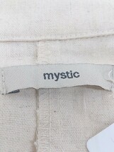 ◇ mystic ミスティック リネン混 ダブル 半袖 ジャケット サイズF ベージュ レディース P_画像4