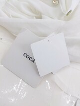 ◇ ◎ ●未使用● coca コカ タグ付き 2WAY フレンチスリーブ シャツ ブラウス サイズM ホワイト レディース P_画像7