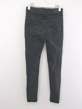 ◇ Levi's ビッグE USA製 ハイライズ ストレッチ スキニー デニム ジーンズ パンツ サイズ27 ブラック系 レディース P_画像3