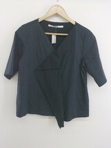 ◇ RIM.ARK リムアーク Vネック 半袖 Tシャツ カットソー サイズ1 ネイビー ブラック レディース P_画像1